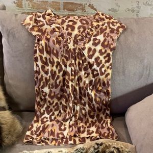 Ladies sweet pea shirt size small leopard print